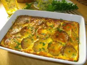 Casserole with Zucchini and Feta Cheese