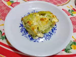 Zucchini, White Cheese and Yellow Cheese Casserole