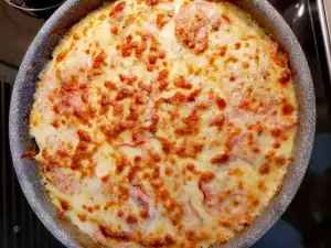 Potato, Mozzarella and Ham Casserole