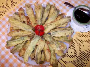 Breaded Green Beans with Balsamic Dressing