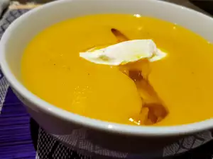 Winter Cream Soup with White Radish, Parsnips and Potatoes