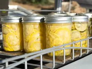 Sterilized Zucchini in Jars