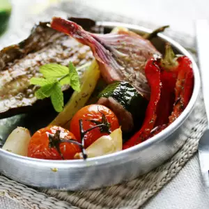 Marinated roasted vegetables