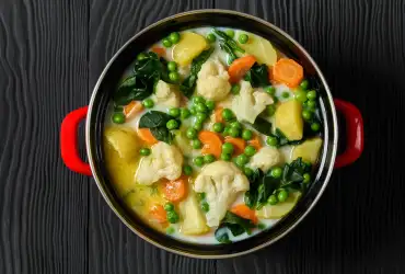 Creamy Vegetable Milk Soup with Butter