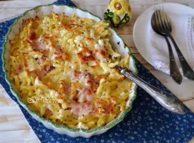 Oven-Baked Trofie Pasta with Ricotta and Ham - Recipe 