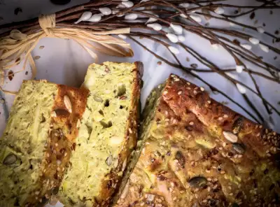 Zucchini and Parmesan Savory Bread Pudding - Food Nouveau