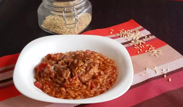 Greek-Style Lamb Neck with Orzo