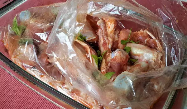 Meat baked in a bag