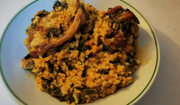 Lamb with Spinach and Rice