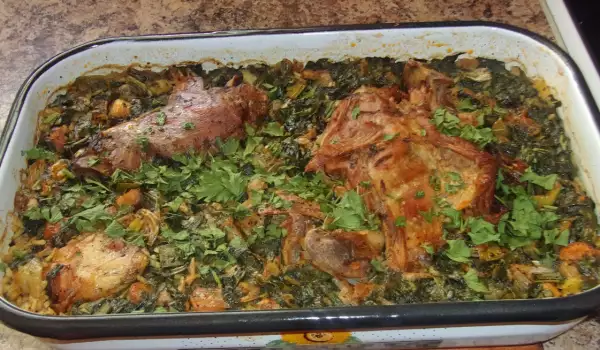 Lamb with Rice and Greens