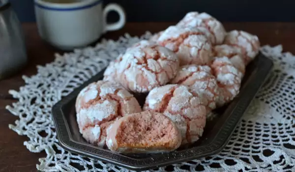 Crinkle Cookies with Alchermes Liqueur