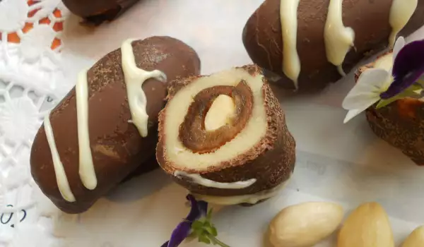 Almond Bonbons with Marzipan and Dates