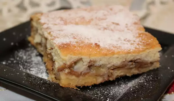 Tasty Apple Cake with Biscuits and Cinnamon