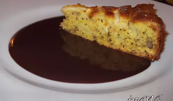 Apple Cake in Chocolate Sauce