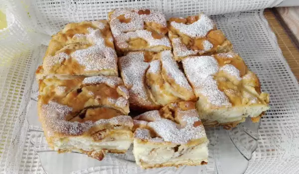 Apple Cake with Biscuits and Cinnamon