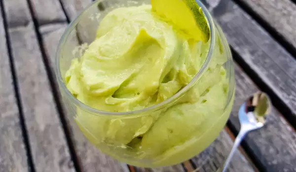 Homemade Ice Cream with Avocado