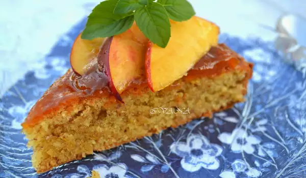 Almond Cake with Peach Jam