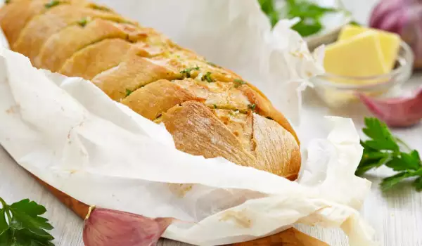 French Baguette with Butter and Garlic