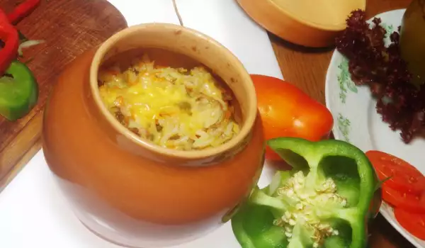 Vienna Sausages and Cheese in a Clay Pot