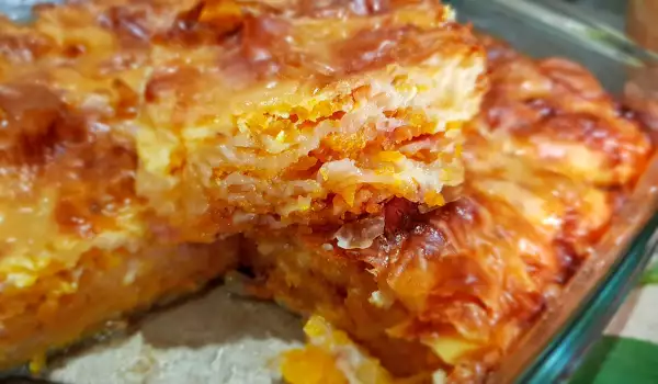 Filo Pastry Pie with Pumpkin and Plums