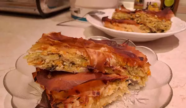 Vegetable Phyllo Pastry Pie with Feta Cheese