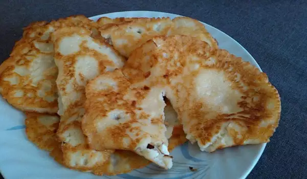 Easy Feta Cheese Pancakes in a Pan