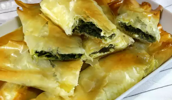 Unique Phyllo Pastries with Spinach and Feta Cheese
