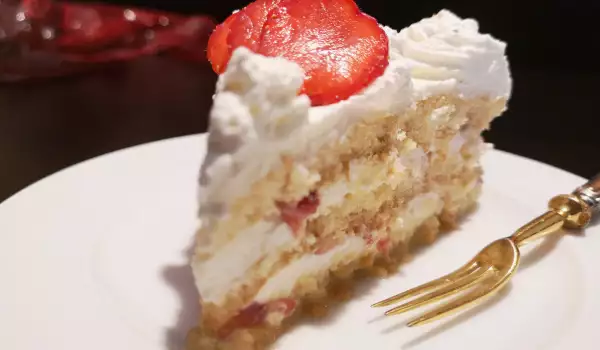 Quick Strawberry and Cream Cake