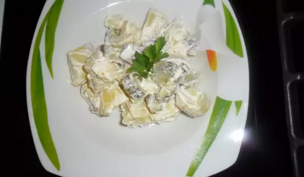 Bavarian Sausage Salad with Onions