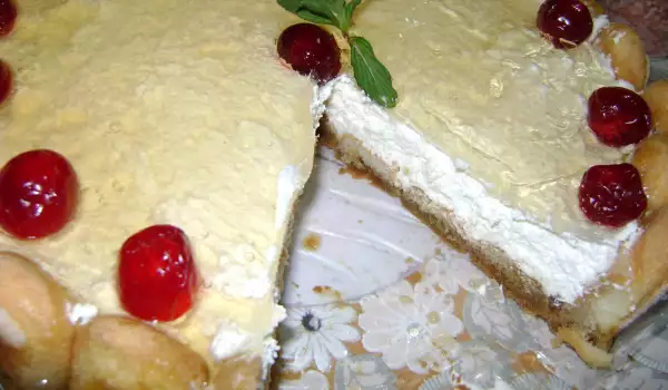 Biscotti Cake with Mascarpone and Sour Cream