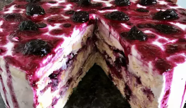 Incredible Blueberry and Mascarpone Biscuit Cake
