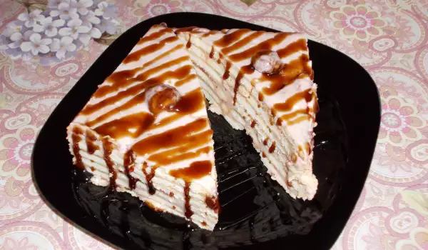 Biscuit Cake with Caramel