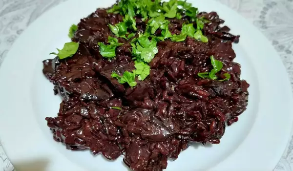 Risotto with Black Rice and Mushrooms