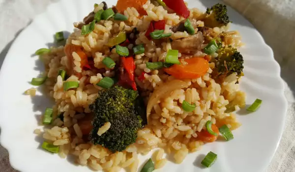 Blanched Rice with Vegetables