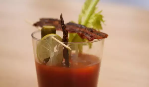 Bloody Mary Cocktail with Crispy Bacon