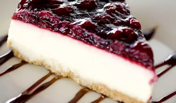 Cheesecake with Frozen Blueberries