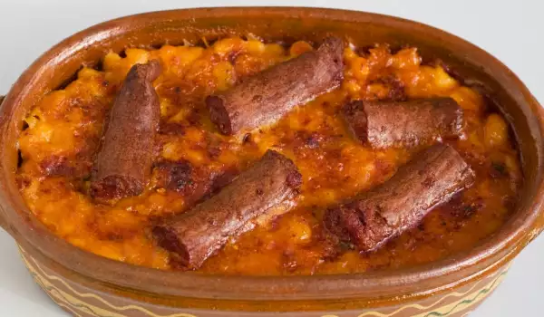 Oven-Baked Beans with Sausage