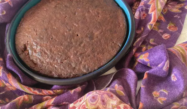 Brownie with Plum Jam and Dark Chocolate