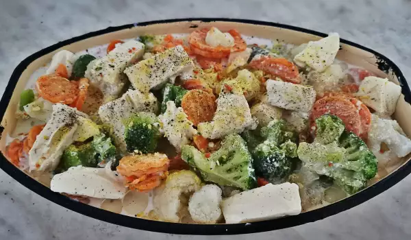Broccoli, Cauliflower and Carrot Casserole