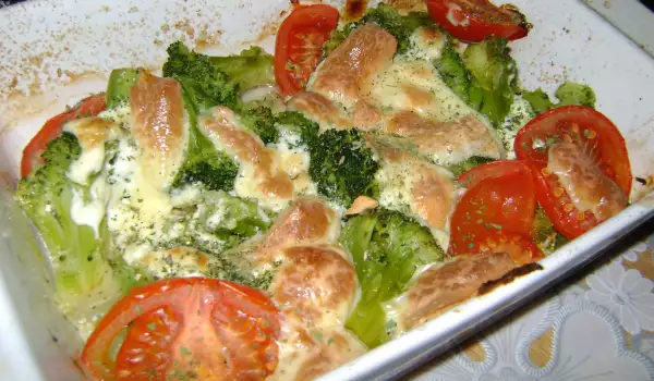 Oven-Baked Broccoli with Cream