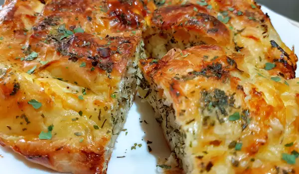 Burek with White Cheese and Parsley Filling