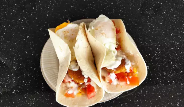 Burrito with Egg and Chicken Bites