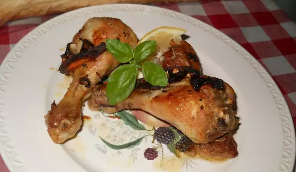 Aromatic Chicken Legs with Beer and Garlic
