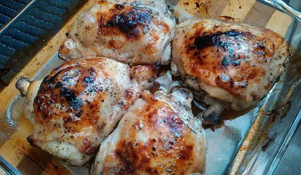 Oven-Baked Chicken Thighs with Beer and Honey