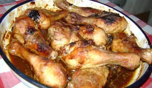 Marinated Chicken Drumsticks with Soy Sauce and White Wine