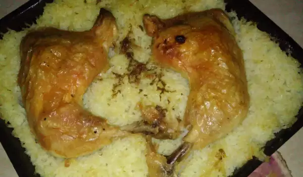 Oven-Baked Chicken Drumsticks with Rice