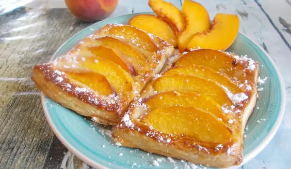 Peach Puff Pastries with Brown Sugar