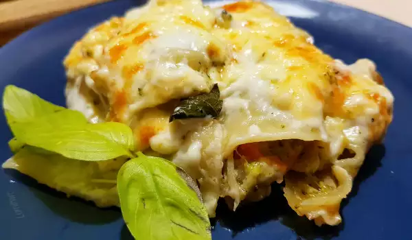 Cannelloni with Broccoli and Zucchini Filling