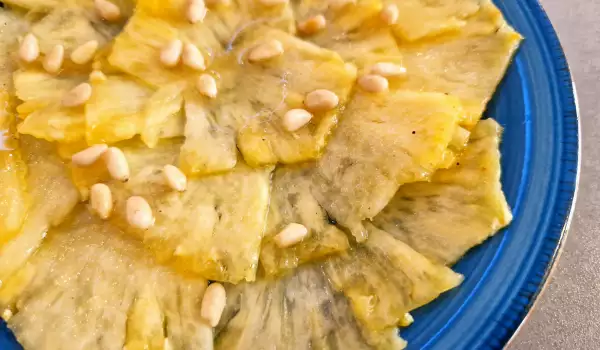 Pineapple Carpaccio with Honey Dressing