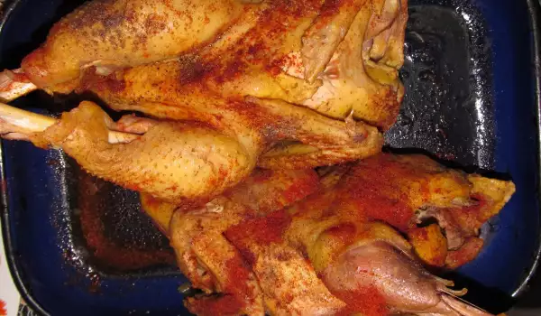Oven Grilled Whole Chicken